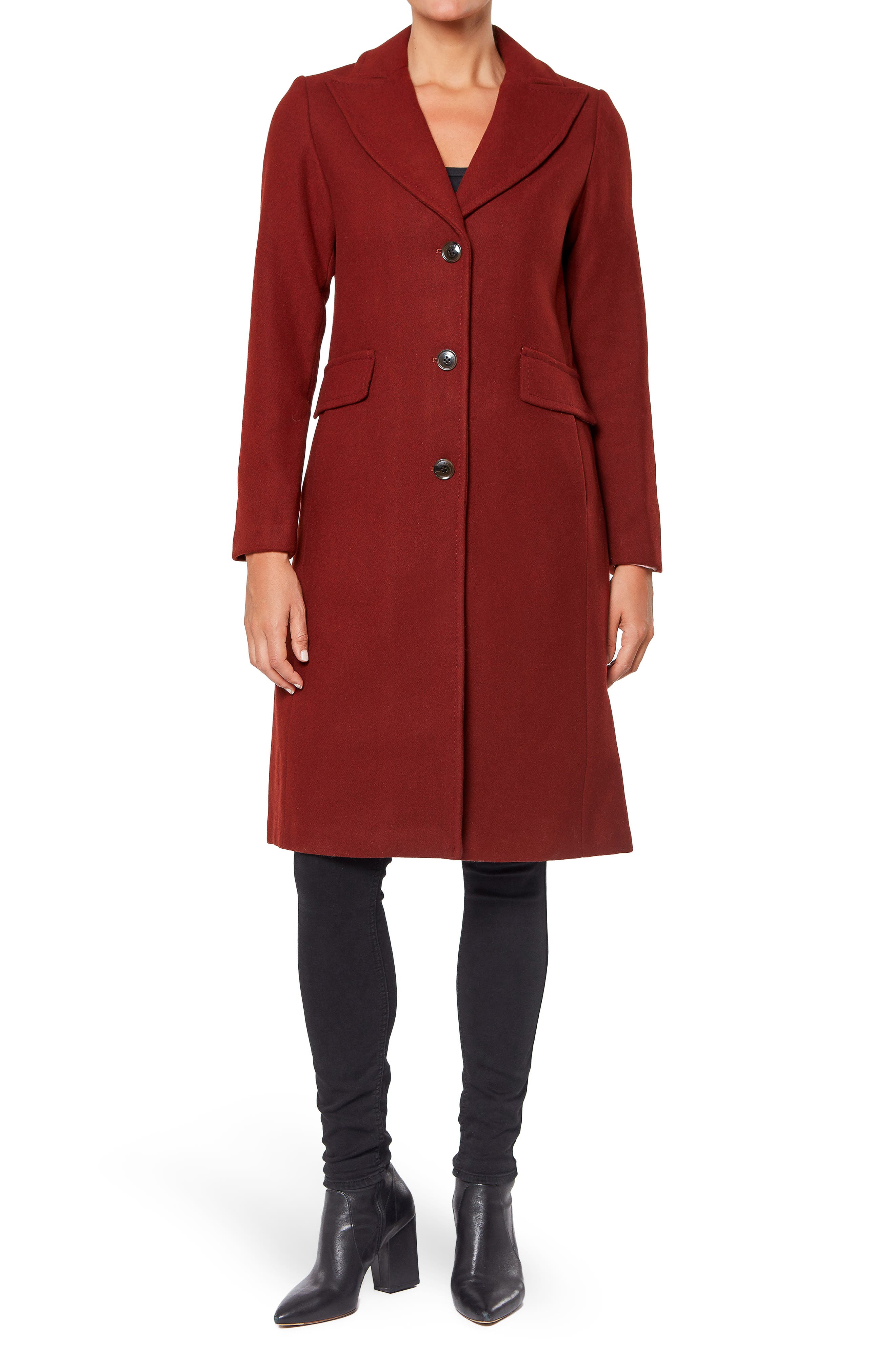 Sinpiling Women/'s Turn Down Shawl Collar Wool Blend Coat Winter Fashion Belted Trench Outerwear Asymmetric Hem Wrap Coat